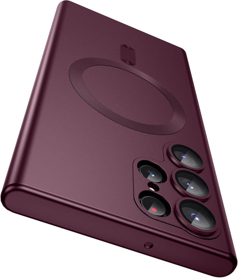Matte for Samsung Galaxy S22 Ultra Case, Compatible with MagSafe, Slim Thin Magnetic Cover with Built-in Camera Lens Protector Shockproof Phone Sh...