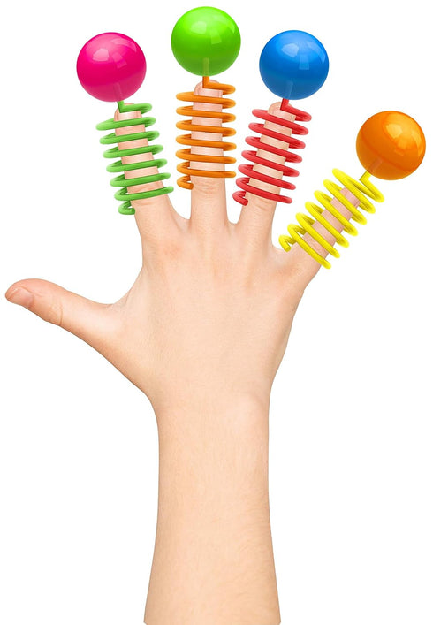 Spring Pop Finger Sucker Kids Candy on a Spring - Assorted Fun Flavors 24 Count (12 Individually Wrapped Pack of 2) Kosher Fun Lollipops Suckers...