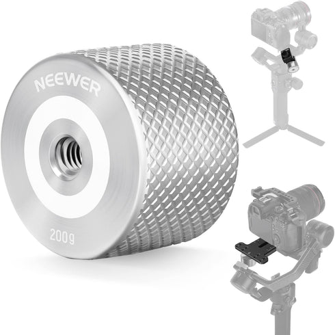 NEEWER Stackable 200g Gimbal Counterweight for Balancing Camera Long Lenses, Compatible with Tilta SmallRig Counter Weight Clamp DJI Ronin RS3 Pro...