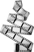 Gejoy 2 Rolls Filmstrip Tape Movie Party Decorations Filmstrip Poly Streamers Movie Reel Decor White and Black Material Film Border Roll for Cinem...