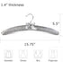 Grey Satin Padded Sweater Hangers 5 Pack, Blouse Hanger with Thick & Soft Foam for Bridal Wedding Dress Lingerie, Smooth Silk Covered Shirt Hanger...