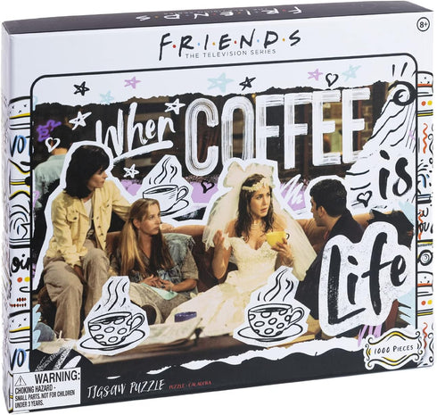 Paladone Friends Coffee is Life 1000 Piece Jigsaw Puzzle - Officially Licensed Merchandise...