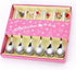 Dessert Spoons Silverware Christmas Silver Small Stainless Steel Flatware 6 Pieces Xmas Decorative Pendants Stirring Utensils for Coffee Tea Drink...
