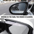 2PCS Car Rear View Mirror Rain Visor Guard, Carbon Fiber Car Side Mirror Rain Eyebrow, Waterproof Auto Mirror Rain Visor Smoke Guard, Universal fo...