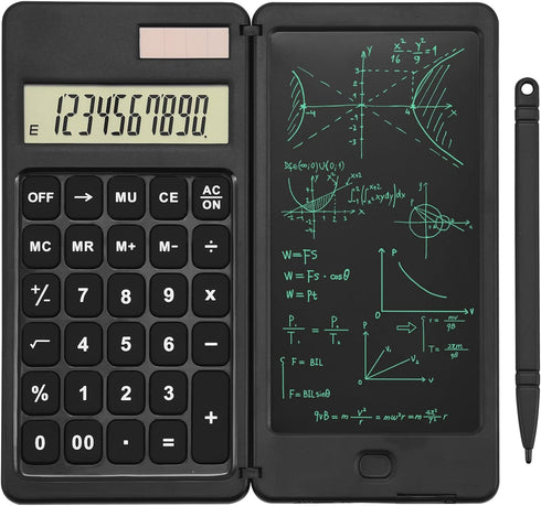 EooCoo Scientific Calculator with Notepad,10-Digit Large Display Office Desk Calcultors,Support Solar and Battery,Foldable Calculator for Students...
