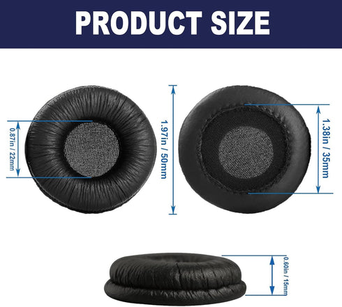 Ear Cushions for Plantronics Headset Replacement 50mm Ear Pads Compatible with Plantronics HW251N HW261N HW510 HW520 Blackwire C320 3210 3220 3320...