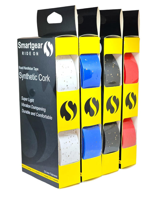 Bar Tape Black - Handlebar Cork Tape - SmartGear -for Road Bikes - Cycling - Bike - MTB - Mountain Biking - Gear Up for a Smooth Ride and Experien...