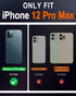 SHIELDON Case for iPhone 12 Pro Max 5G, Genuine Leather Wallet Case Magnetic RFID Blocking Card Holder Kickstand Shockproof Cover Compatible with ...