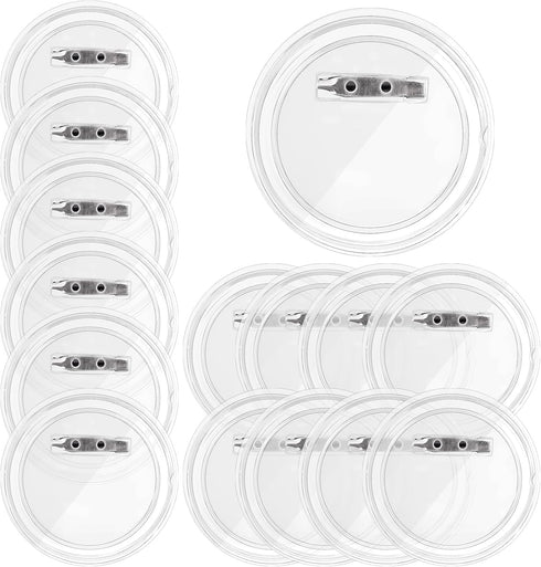 15PCS Acrylic Button Pin Clear Pins Buttons Badges Clear Craft Blank Pins Buttons Badges Kit for DIY Craft Supplies, Birthday, Valentine's Day Gif...