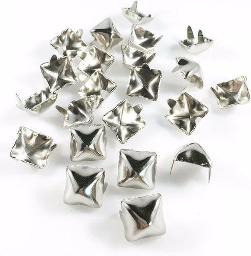 Nailheads Spots Studs 2 Prong 1/2" Square; Bright Nickel Finish 100 Pcs...
