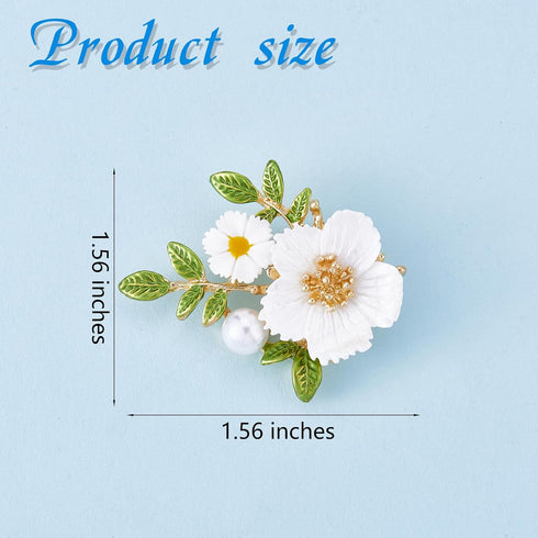 Ornaland Daisy Flower Brooch Alloy Enamel Sunflower Brooch Pin Brooches Badge Jewelry for Jackets Backpack Corsage Lapel Scarf Clothing Accessorie...