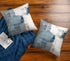 Blue and Grey Throw Pillow Covers 22x22 Teal, 2 Pack Square Decorative Pillow Cases Cushion for Farmhouse Home Decor...
