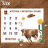 Cowboy Baby Monthly Milestone Blanket with Felt Lariat Frame Western Bull Theme Blankets for Toddler Photography Background Prop Cow Pattern Soft ...
