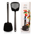 Spatula Turner Set of 2 for Cooking. Great for nonstick cookware. Ideal for Flipping Egg, Pancake and more. Made in USA (Black)...