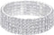 Harlorki Women Lady's 5 Rows Shiny Rhinestone Elastic Stretch Bracelet Sparkling Bridal Bangle Wrist Band Fashion Jewelry...