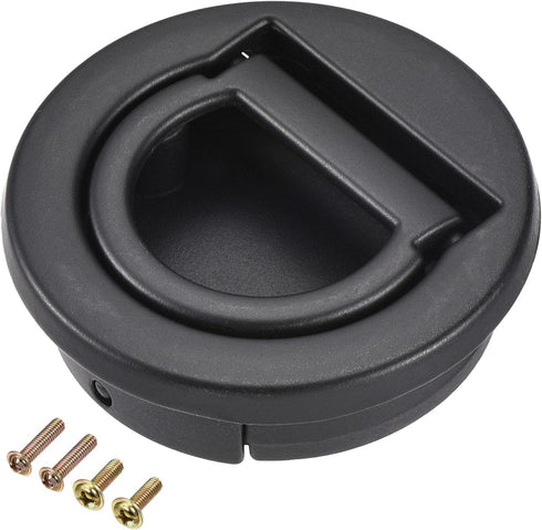 uxcell Flush Pull Ring Handle 40.5x11mm, Plane Drawer Door Pull, Black...
