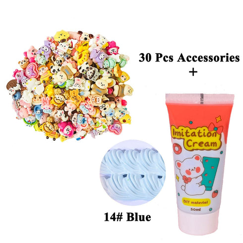 Simulation Imitation Cream Adhesive Gel DIY Fake Whipped Cake Cream Glue for Handmade Phone Case Mirror Jewelry Accessories Decoration with Nozzle...
