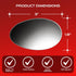 Blind Spot Car Mirrors: Semi Oval Convex Rear View/Side Car Mirror |Automotive Exterior Accessories | Blindspot Stick On Mirror For Car By Utopica...