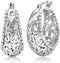 MAX + STONE Silver Filigree Earrings for Women with Click Tops | 925 Sterling Silver Earrings for Women with Anti-tarnishing Rhodium Plating | Ste...