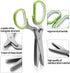 Joyoldelf Gourmet Herb Scissors with Potato Peeler - Master Culinary Multipurpose Cutting Shears with Stainless Steel 5 Blades, Safety Cover and C...