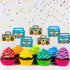 Morndew 24 PCS Radio Boom Box Cupcake Toppers for Nostalgic Ball Music Theme Party 70s 80s 90s Hip Hop Party Birthday Party Wedding Party Decorati...