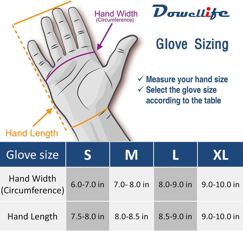 Dowellife Cut Resistant Gloves Food Grade Level 5 Protection, Safety Kitchen Cuts Gloves for Oyster Shucking, Fish Fillet Processing, Mandolin Sli...