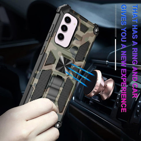 Asuwish Phone Case for Samsung Galaxy S23 5G with Tempered Glass Screen Protector and Stand Hybrid Rugged Magnetic Back Camo Protective Cell Cover...