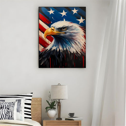 Gabbana American Flag Eagle Diamond Painting Kits for Adults, Full Round Diamond Art Kits 5D Patriotic Diamond Art, Personalized Gifts for Family ...