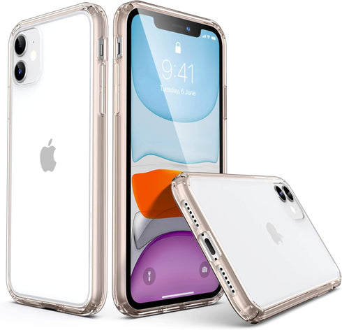 ULAK Compatible with iPhone 11 Case Clear with Color Border, Hybrid Protective Phone Case Slim Transparent Anti-Scratch Shockproof TPU Bumper Cove...