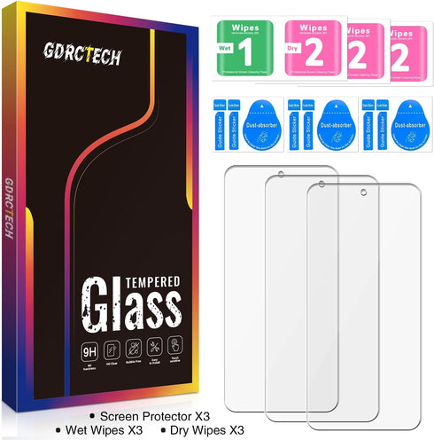 [3-Pack Screen Protector for Samsung Galaxy A54 5G Tempered Glass, Bubble Free, Easy to Install, 9H Hardness...