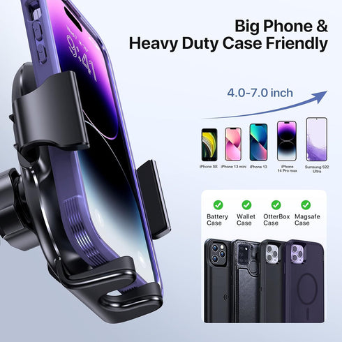 Miracase 3-in-1 Cell Phone Holders for Your Car, Universal Car Phone Holder Mount for Car Dashboard Air Vent Windshield Compatible with iPhone 15 ...