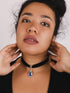 Sacina Blue Victorian Choker, Velvet Choker, Gothic Choker, Goth Choker, Vintage Necklace, Costume Jewelry, Christmas Jewelry Gifts for Women...