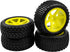 4Pcs HIRCQOO OD 88mm/3.46" Front Rear Rubber Tire Tyre & Plastic Wheel Rims 12mm Hex Compatible with Redcat Shockwave HPI HSP ExceedRC Kyosho 1/10...