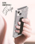 ENCASED Finger Loop Case Designed for iPhone 14 with Strap Grip and Screen Protector (Clear/White Lace Leaf)...