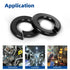 M4 Split Lock Washer, 304 Stainless Steel 18-8 Spring Lock Washers for Bolts and Nuts, Black Finish, 100 PCS...
