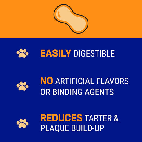 Happy Teeth Natural Cheese Dog Chews | Peanut Butter Flavor | Dental Chew | Protein Rich | Gluten Free - Lactose Free - Wheat Free - Soy Free | 2 ...