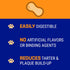 Happy Teeth Natural Cheese Dog Chews | Peanut Butter Flavor | Dental Chew | Protein Rich | Gluten Free - Lactose Free - Wheat Free - Soy Free | 2 ...