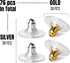 Mr. Pen Bullet Clutch Earring Backs - 76 Pcs, Gold & Silver, Rubber Backs for Studs & Pierced Earring Stoppers...