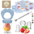 O’doe Silicone Baby Popsicle Molds & Baby Fruit Feeder with 1 Clip, 1 Pack Freezer Tray with Lid, 1 Breastmilk Popsicle Molds for Teething Relief,...