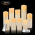Flameless Candles Battery Operated Candles 4" 5" 6" 7" 8" 9" Set of 9 Ivory Real Wax Pillar LED Candles with 10-Key Remote and Cycling 24 Hours Ti...