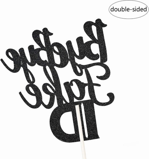 Bye Bye Fake Id Cake Topper for 21 Finally, Legal AF,Cheers to 18 19 21 Years Birthday Party Decorations (Black)...