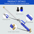 Jet Nozzle High Pressure Hose Nozzle for Garden, Jetnozzle 2-in-1 High Pressure Power Washer for House,Hose with 2 Different Nozzles and Hose Quic...