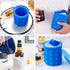 ALLADINBOX Ice Cube Mold Ice Trays, Large Silicone Ice Bucket, (2 in 1) Ice Cube Maker, Round,Portable (Dark blue)...