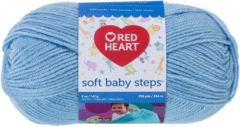 RED HEART Soft Baby Steps Yarn, Baby Blue...