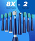 Electric Toothbrush with Travel Case, Sonic Toothbrush for Adults with 8 Brush Heads for 2-Year Use, 40000 VPM Deep Clean Rechargeable Toothbrushe...