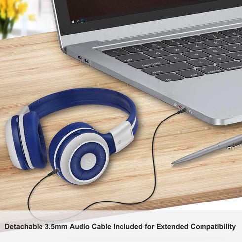 SIMOLIO Kids Headphones Bluetooth for Boys, Built-in Microphone and Share Port, Safe 75dB,85dB,94dB Volume Limited, Foldable and Adjustable, Wirel...