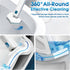Disposable Toilet Brush Handle with 32 Count Toilet Refills, Disposable Toilet Bowl Brush & Upgraded Toilet Bowl Refill Pads for Bathroom and Toil...