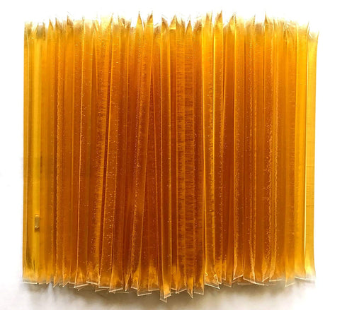 Homestead Honey Native Honey Sticks for Tea - 50-Pack Bulk Packets, Single Serve - Pure Wildflower Honey Straws - Easy-to-Open Honeycomb Stir Stic...