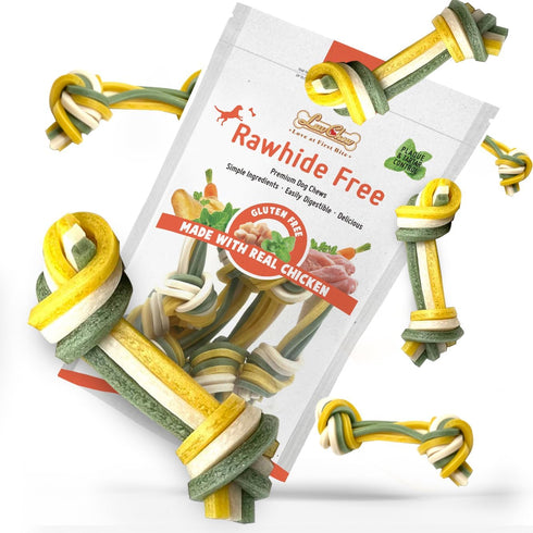 Rawhide Free Triple Dental Floss Treats Medium 5pcs/bag...