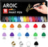 AROIC Paint Pens Paint Markers, 16 colors Oil-Based Waterproof Paint Marker Pen Set On Rock, Wood, Fabric, Metal, Plastic, Glass, Canvas, Mugs, Wa...